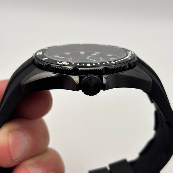 Fossil Dalton BQM2886 Men’s 42mm Black Silicone Strap Quartz Watch NIBWT - Picture 14 of 17